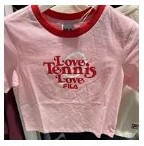 [S] FILA LOVE TENNIS CROP TOP,PINK, FS2RSE2352F-PINK (SFL206)