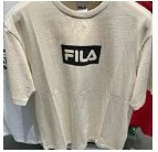 [S] FILA LINEAR BOX LOGO T-SHIRT,LIGHT BEIGE, FS2RSE2127X-LBE (SFL207)