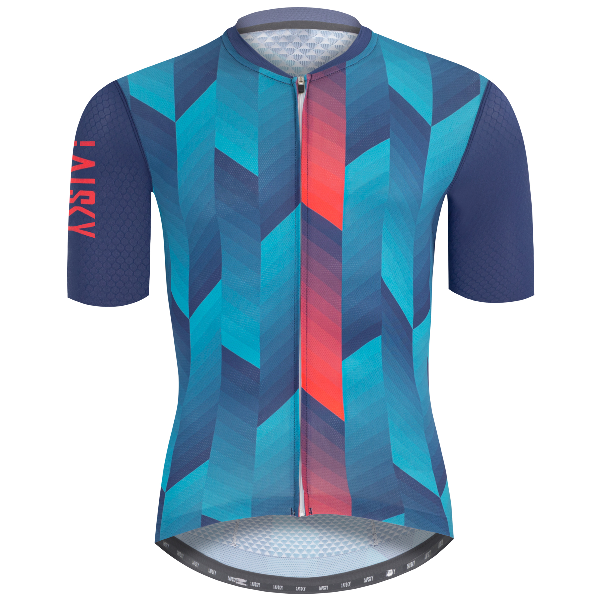 男款空力短車衣 山菱 藍