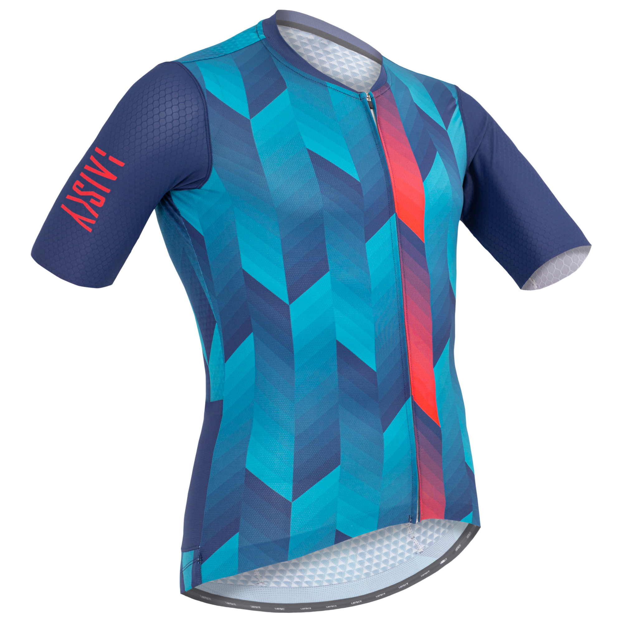 男款空力短車衣 山菱 藍