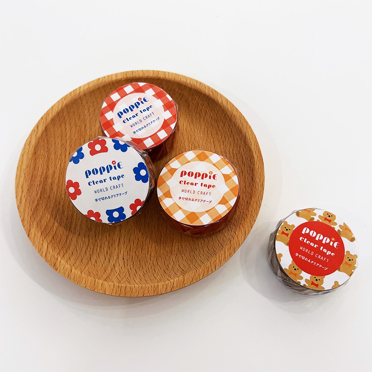 POPPiE 昭和花朵透明紙膠帶