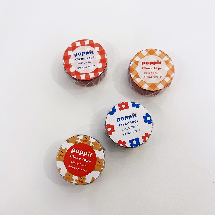 POPPiE 昭和花朵透明紙膠帶