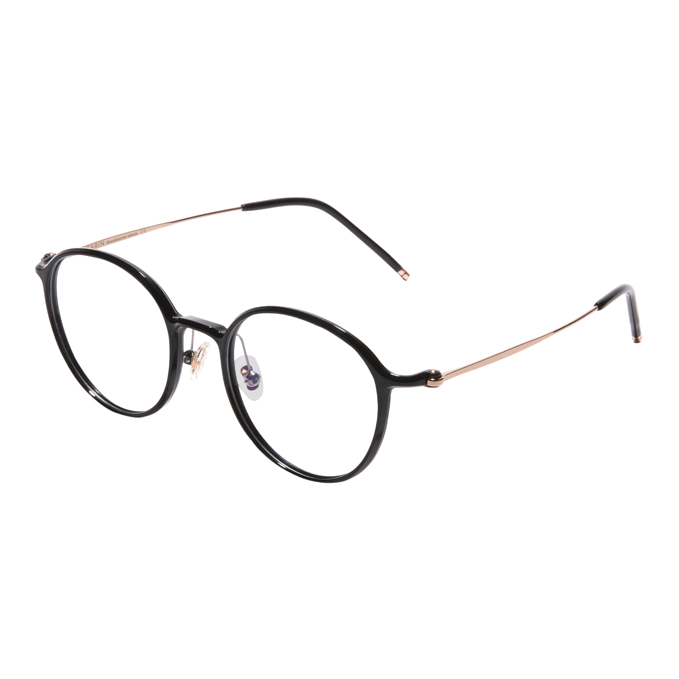 CARIN光學眼鏡-CF2A08 C1 (AIR R C1)_黑-玫瑰金-韓國眼鏡品牌