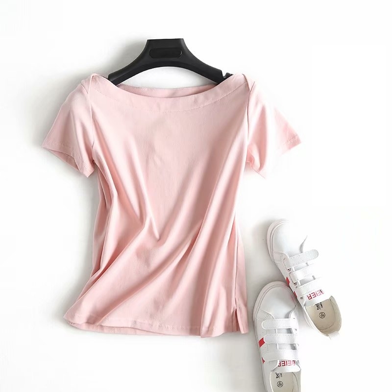 【零碼出清不退換】平領剪裁柔棉上衣