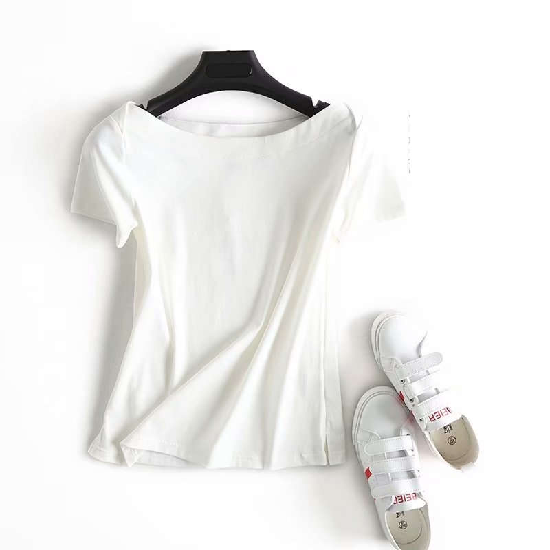 【零碼出清不退換】平領剪裁柔棉上衣