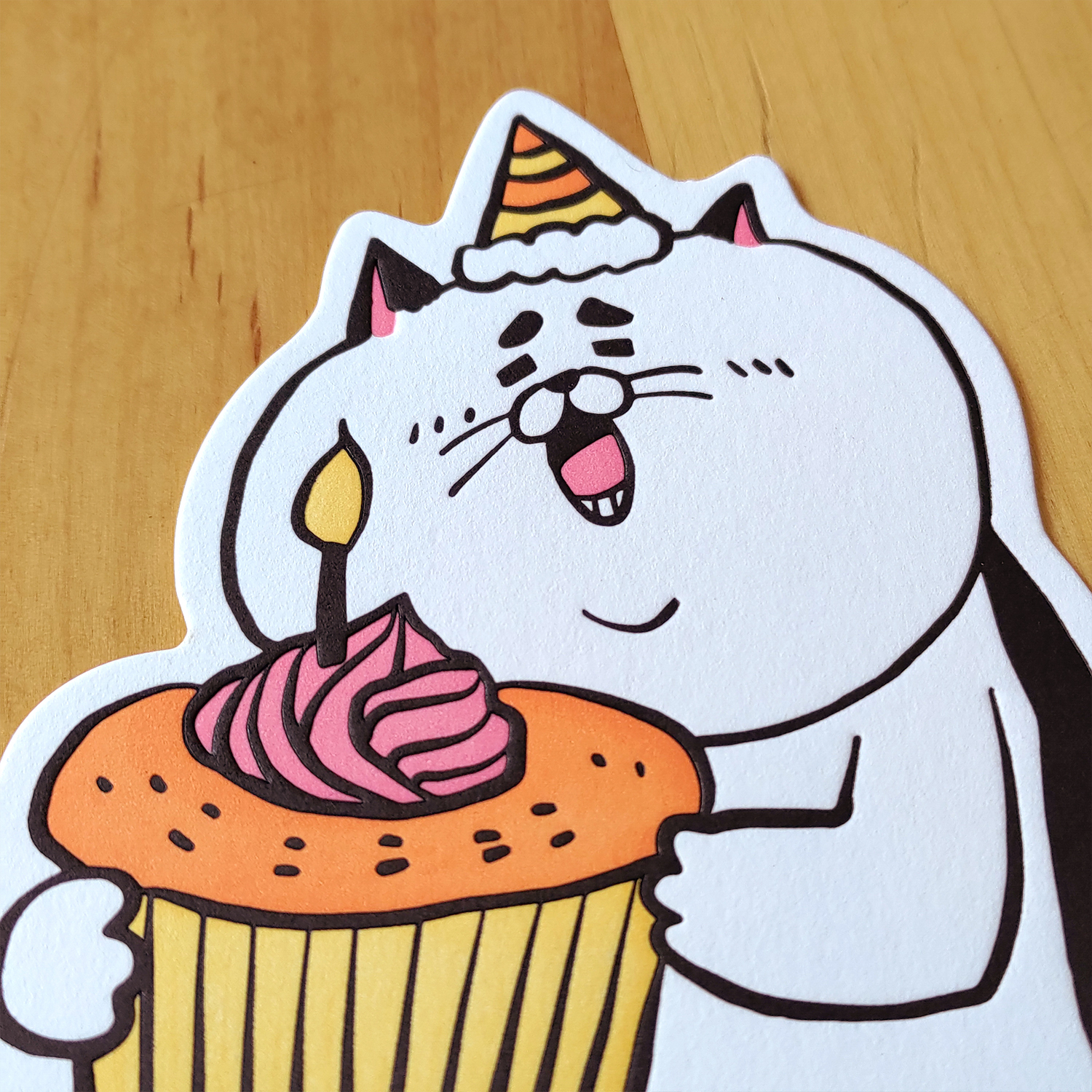 【ehcat貓室友】老背少凸版生日賀卡