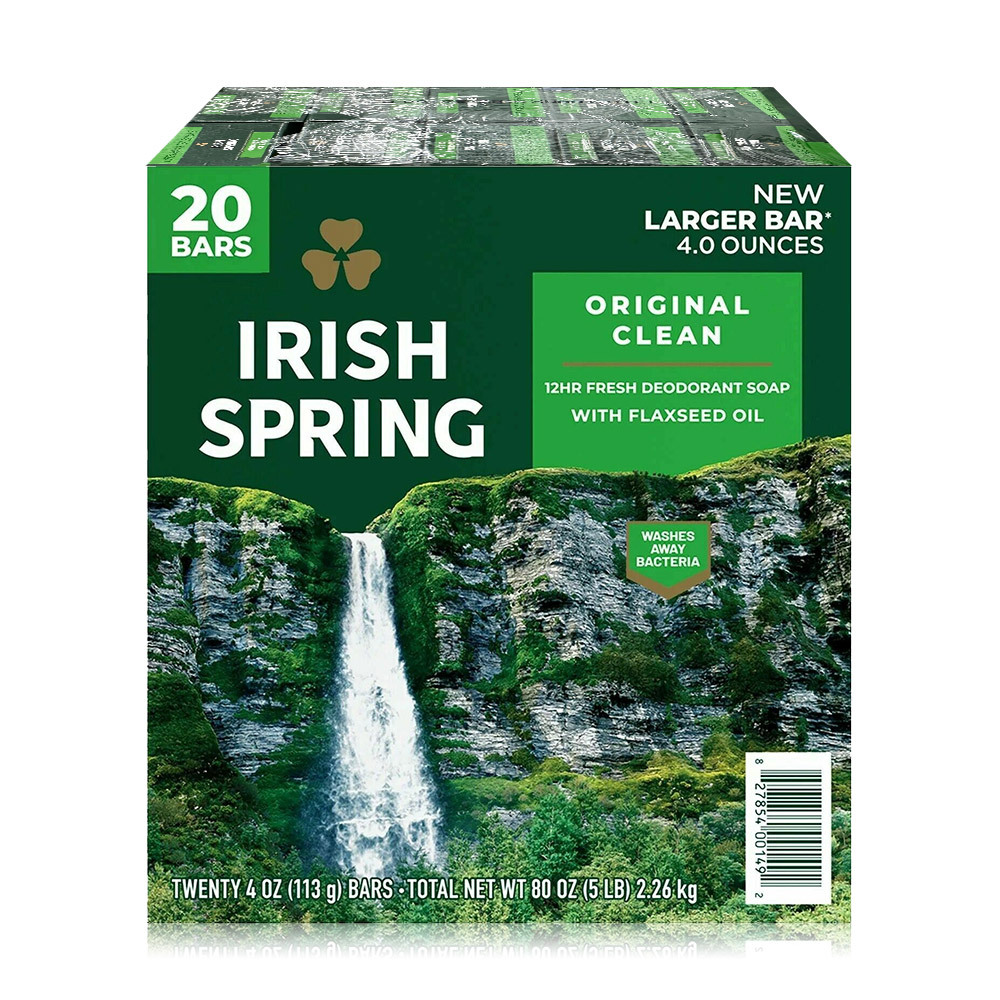 Irish Spring 運動香皂-4oz(113g)20入(如購買兩組以上，請選宅配)