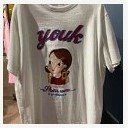 [S] YSW BIG CUTIE CHARACTER FREEDOM PRINT T-SHIRT,WHITE, G2WTS07WHRA [FINAL SALE] (SYW150)