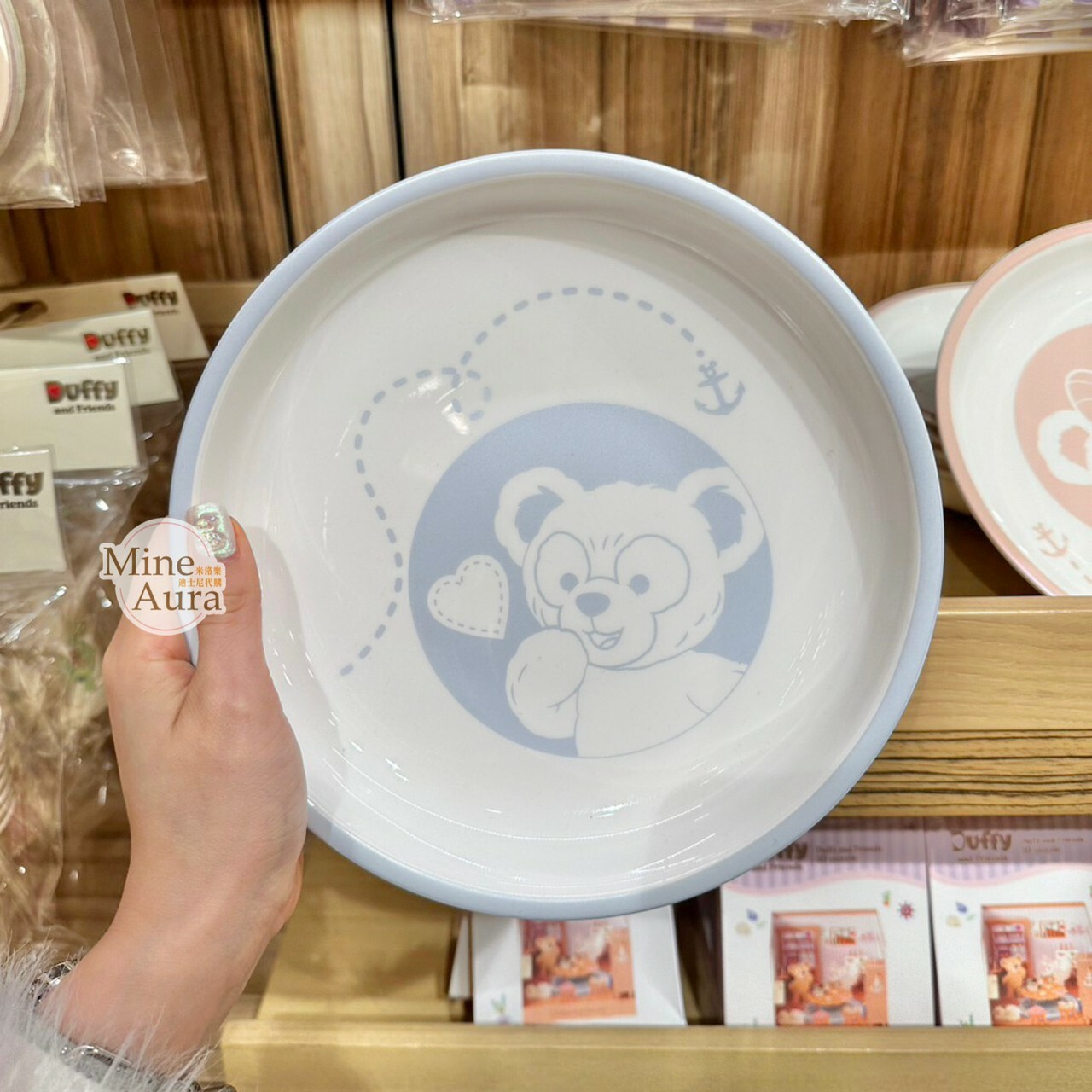 (特價現貨) 達菲 Duffy + 雪莉玫 ShellieMay 圖案 陶瓷 餐盤 盤子 2入 -香港迪士尼樂園