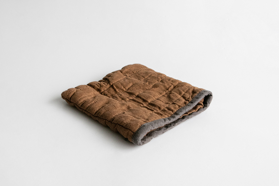 Lino e Lina-方形隔熱手套/黃褐