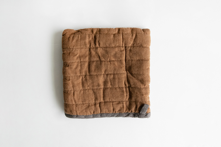 Lino e Lina-方形隔熱手套/黃褐