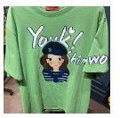 [S] YSW LUNA SHORT SLEEVE T-SHIRT,GREEN, I2WTS33GRLN [FINAL SALE] (SYW156)