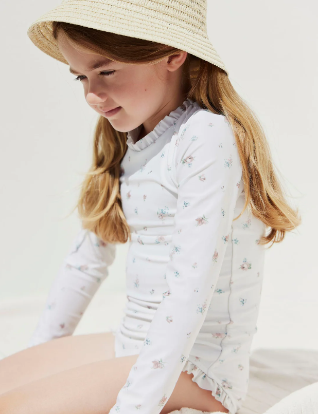 JAMIE KAY│Lucy Swimsuit長袖碎花連身泳裝．Sweet Magnolia Ditzy Play