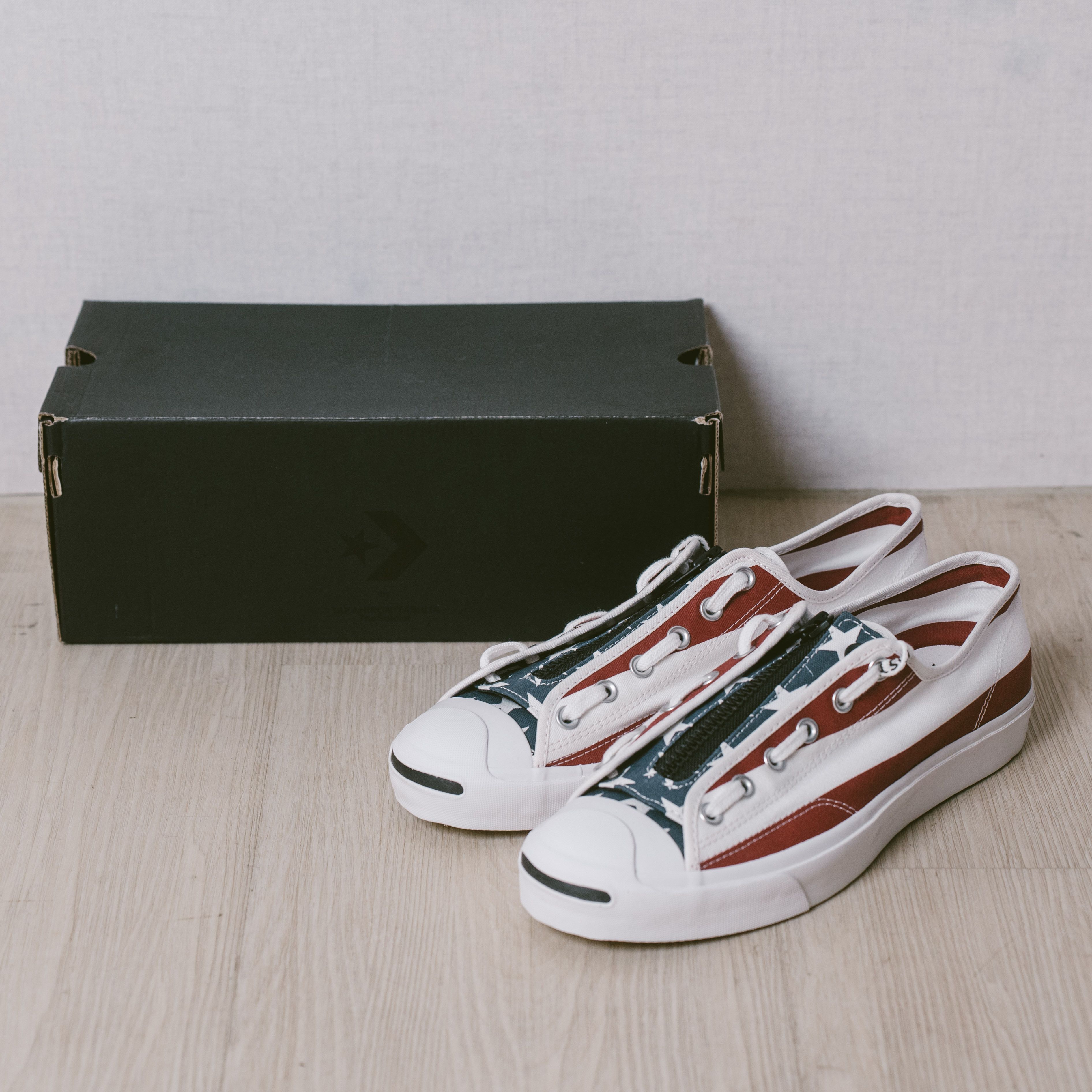 Converse x TheSoloist Jack Purcell Zip Low 宮下貴裕  開口笑 帆布鞋 法國 國旗 聯名 現貨 164836C