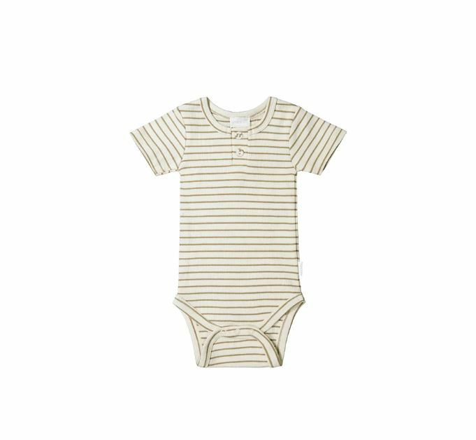 Jamie Kay-Darcy Fine Rib Bodysuit短袖包屁衣(Pecan/Oat)