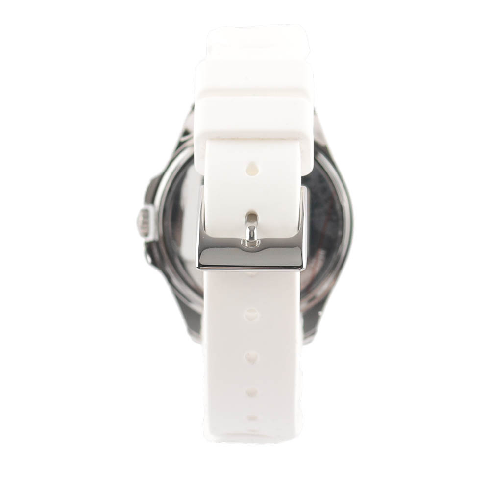 【COACH】Libby 標誌馬車圖案橡膠錶帶女錶(白色) C9578 WHT