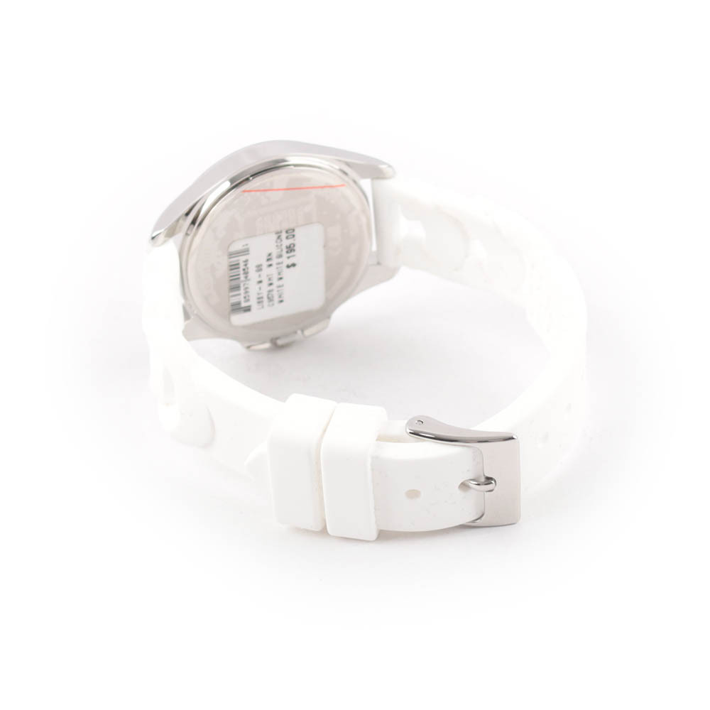 【COACH】Libby 標誌馬車圖案橡膠錶帶女錶(白色) C9578 WHT