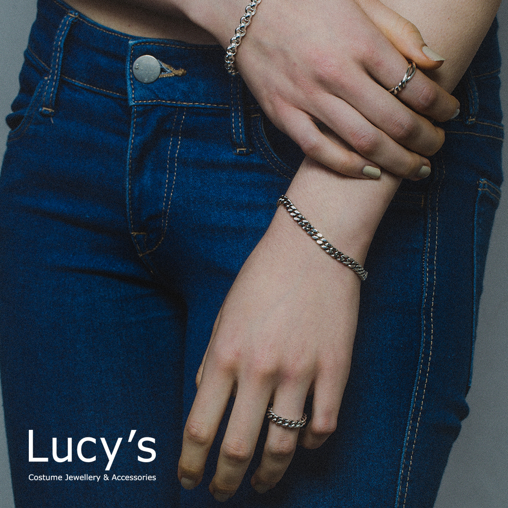 925純銀 半圈鍊條 戒指 (106490)