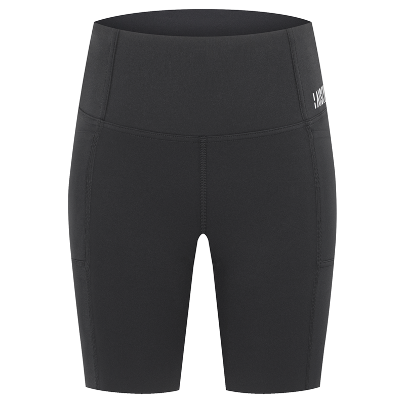 女款彈力健身五分短褲 黑