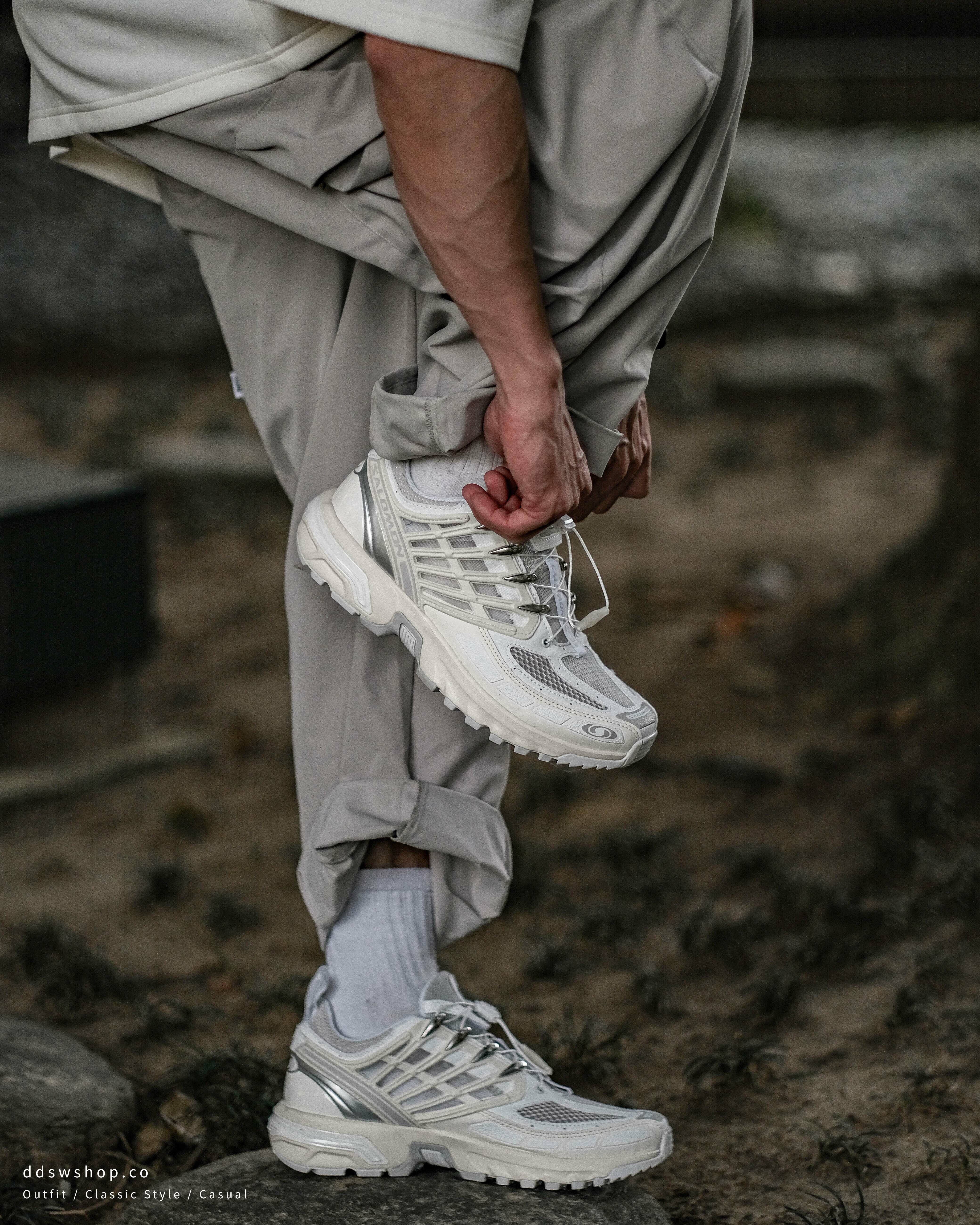 "現貨" Salomon ACS PRO 機能 越野 登山鞋 灰白