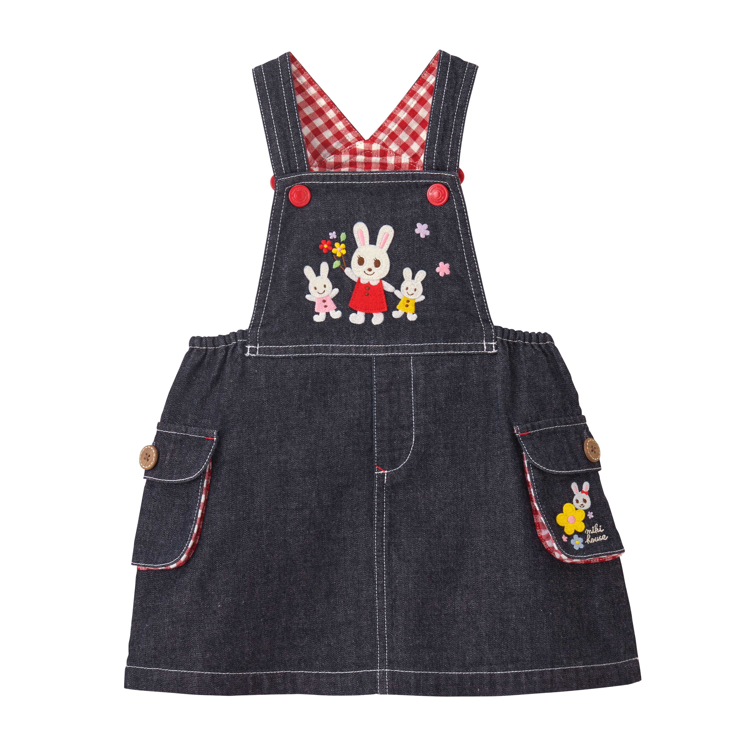 小兔刺繡吊帶裙子