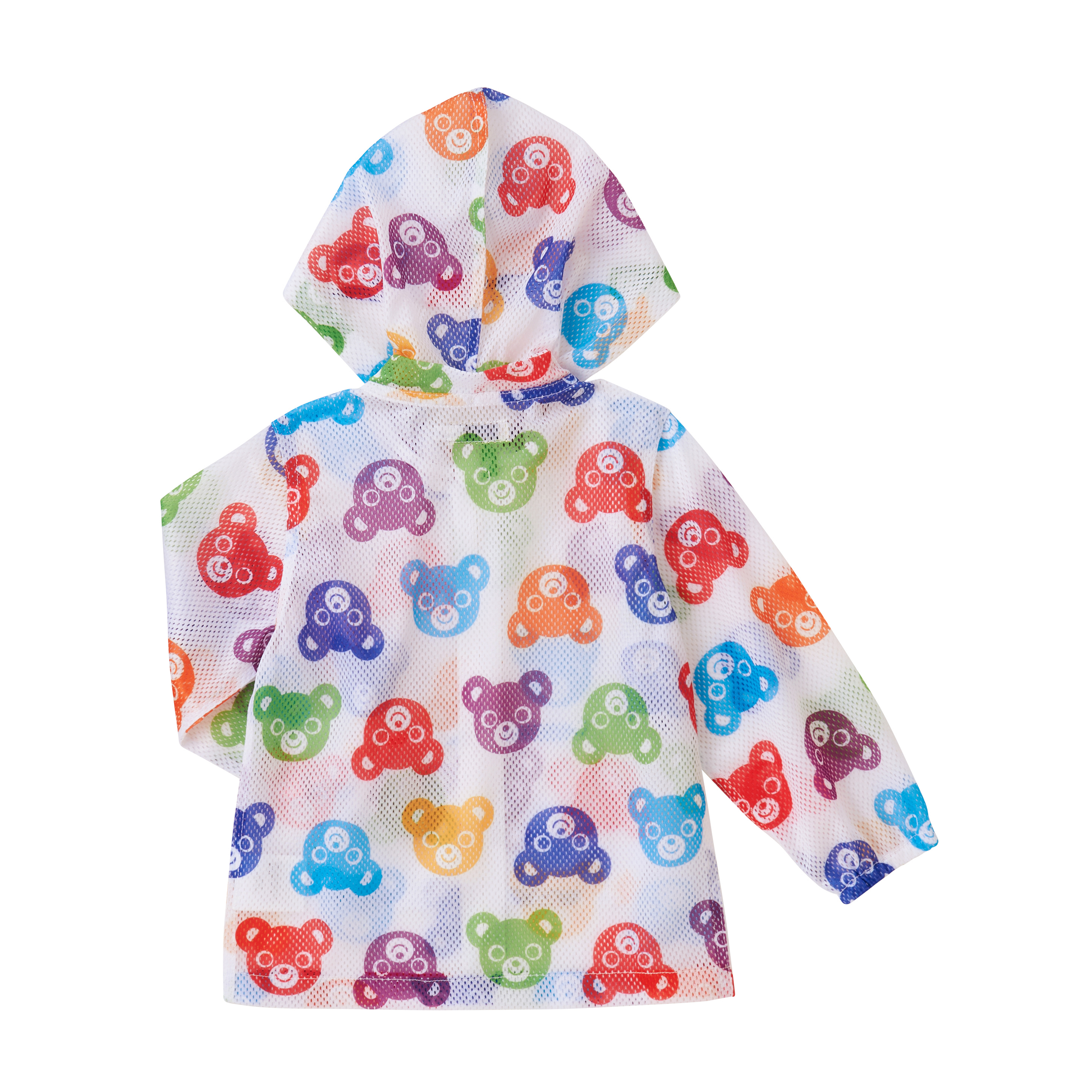 彩色小熊驅蟲網眼連帽衫