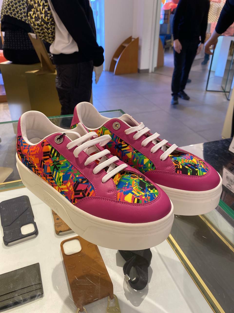 UK] MCM WOMEN'S SKYWARD SNEAKERS,CUBIC CAMOUFLAGE