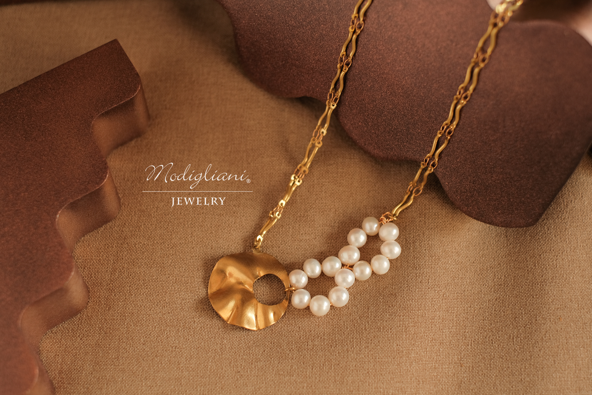 黃銅飾品,黃銅,氣質,天然珍珠,項鍊,幾何,造型款,