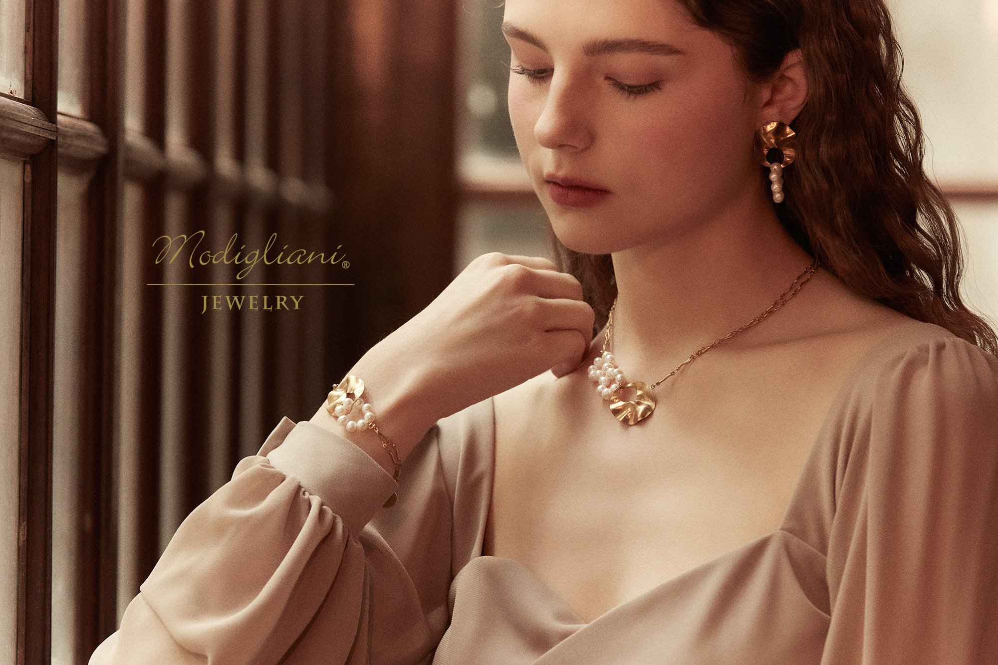 黃銅飾品,黃銅,氣質,天然珍珠,手鍊,幾何,造型款,