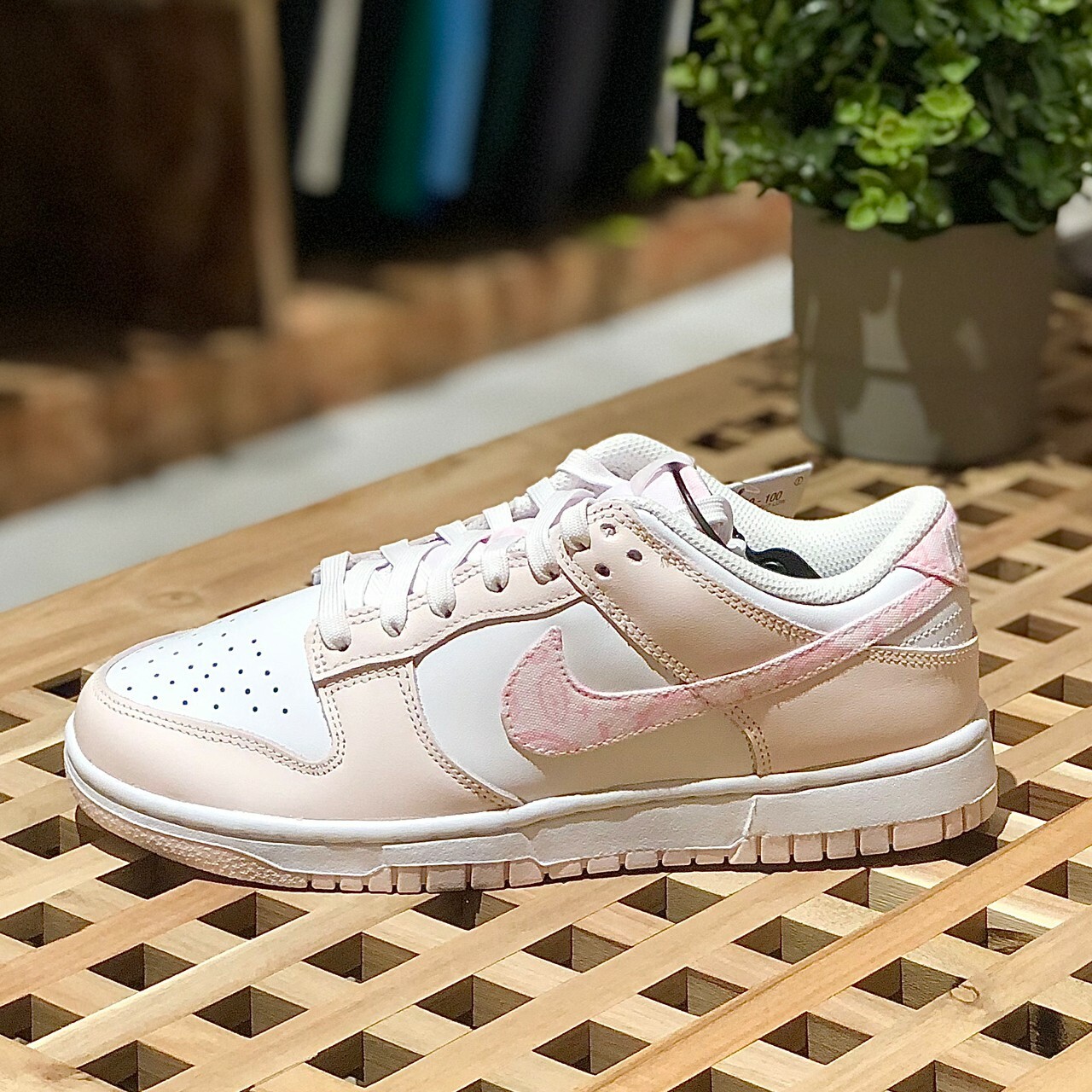 Nike Dunk Low 女款櫻花粉白 腰果花 變形蟲 FD1449-100