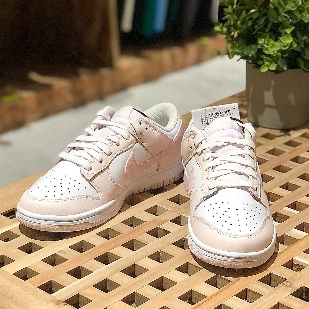 Nike Dunk Low 女款櫻花粉白 腰果花 變形蟲 FD1449-100