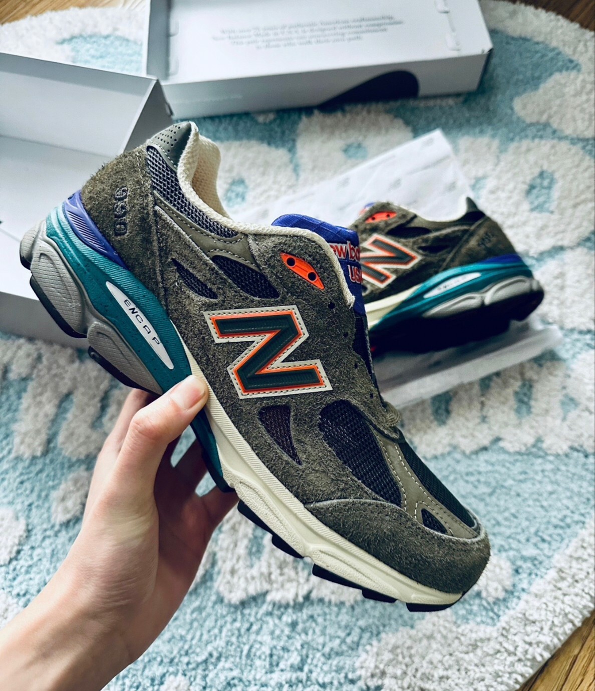 代購 New Balance 990v3 x YCMC 復古休閒鞋 跑步鞋 橄欖綠 APR-