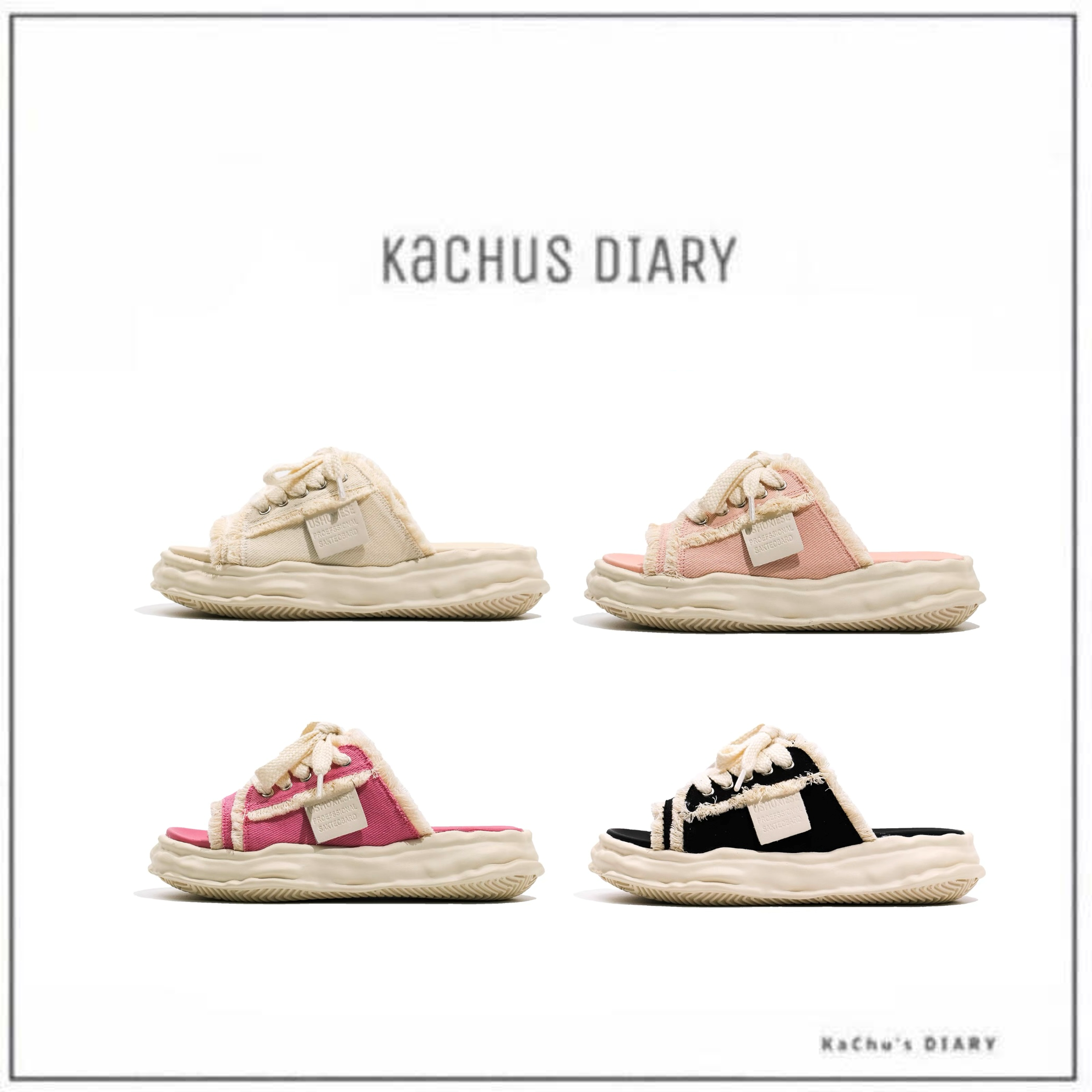 Platform Canvas Slippers 2023 PLUS++