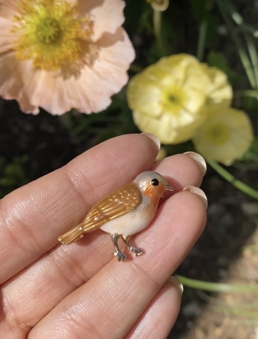 **Fable Enamel Robin Brooch 61969