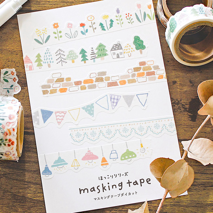 Mind Wave 18mm Die-Cut Masking Tape－Heartwarming Series (Japanese Stationery Brand)