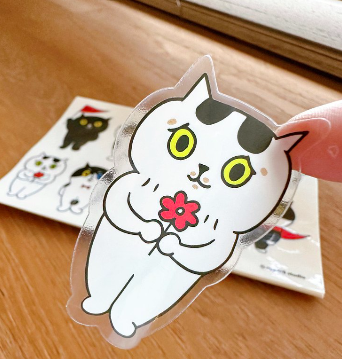 阿喵大集合 A5 透明貼紙｜superB studio