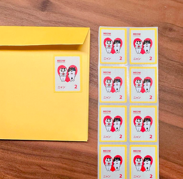 猫の日 郵票貼紙｜superB studio