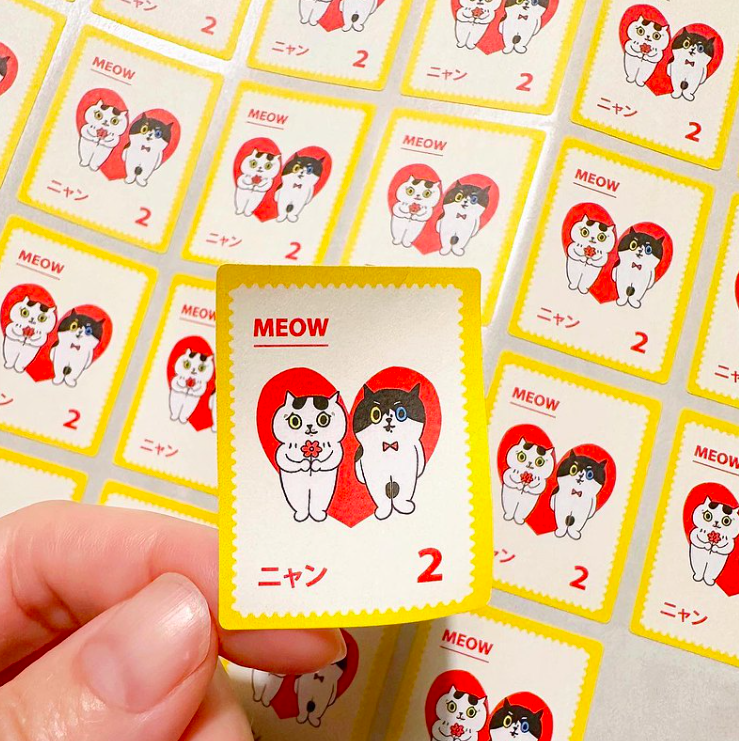 猫の日 郵票貼紙｜superB studio