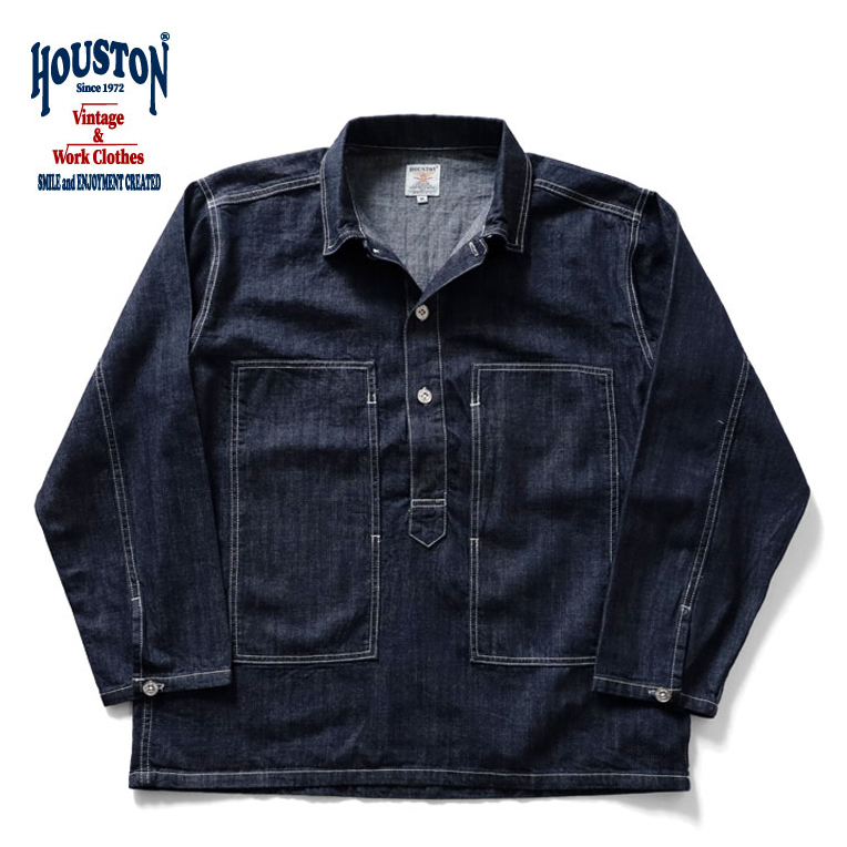 HOUSTON - USA COTTON DENIM PULLOVER SHIRT #40696 美國棉丹寧