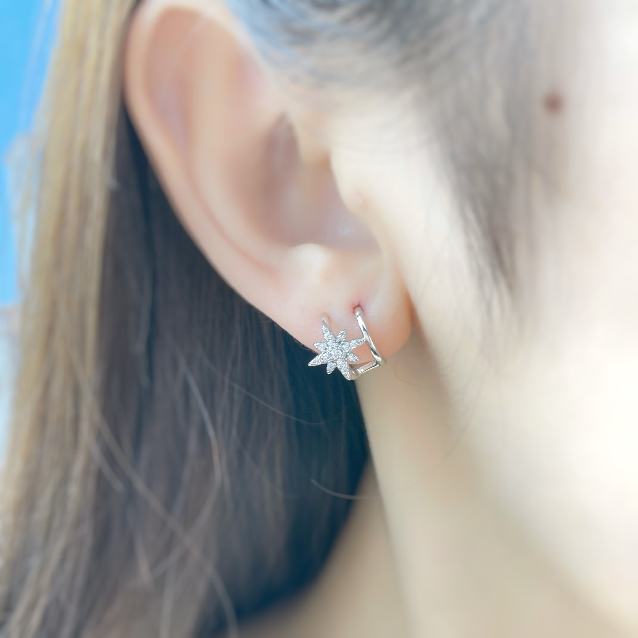 | 925 Silver・White Gold・Rose Gold | Galaxy Turntable Earrings（Silver / Rose Gold） | EA0417 |