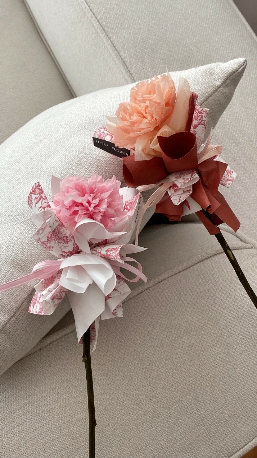 單支永生康乃馨 (四色可選)