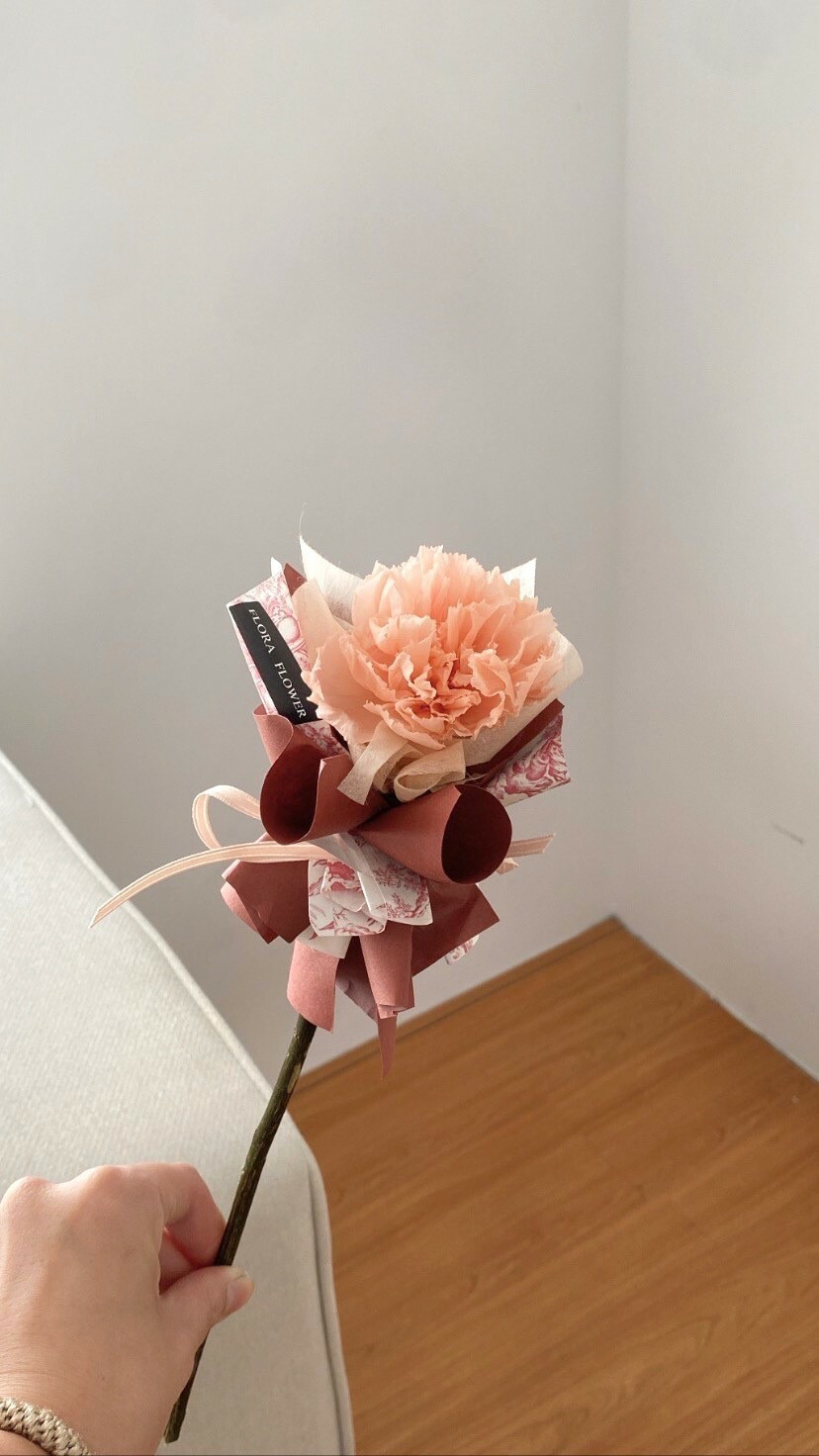 單支永生康乃馨 (四色可選)