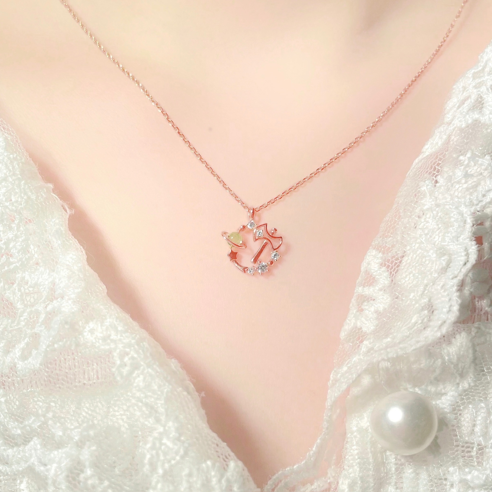 | 925 Silver・White Gold・ Rose Gold | Libra Necklace  | NE0175 |