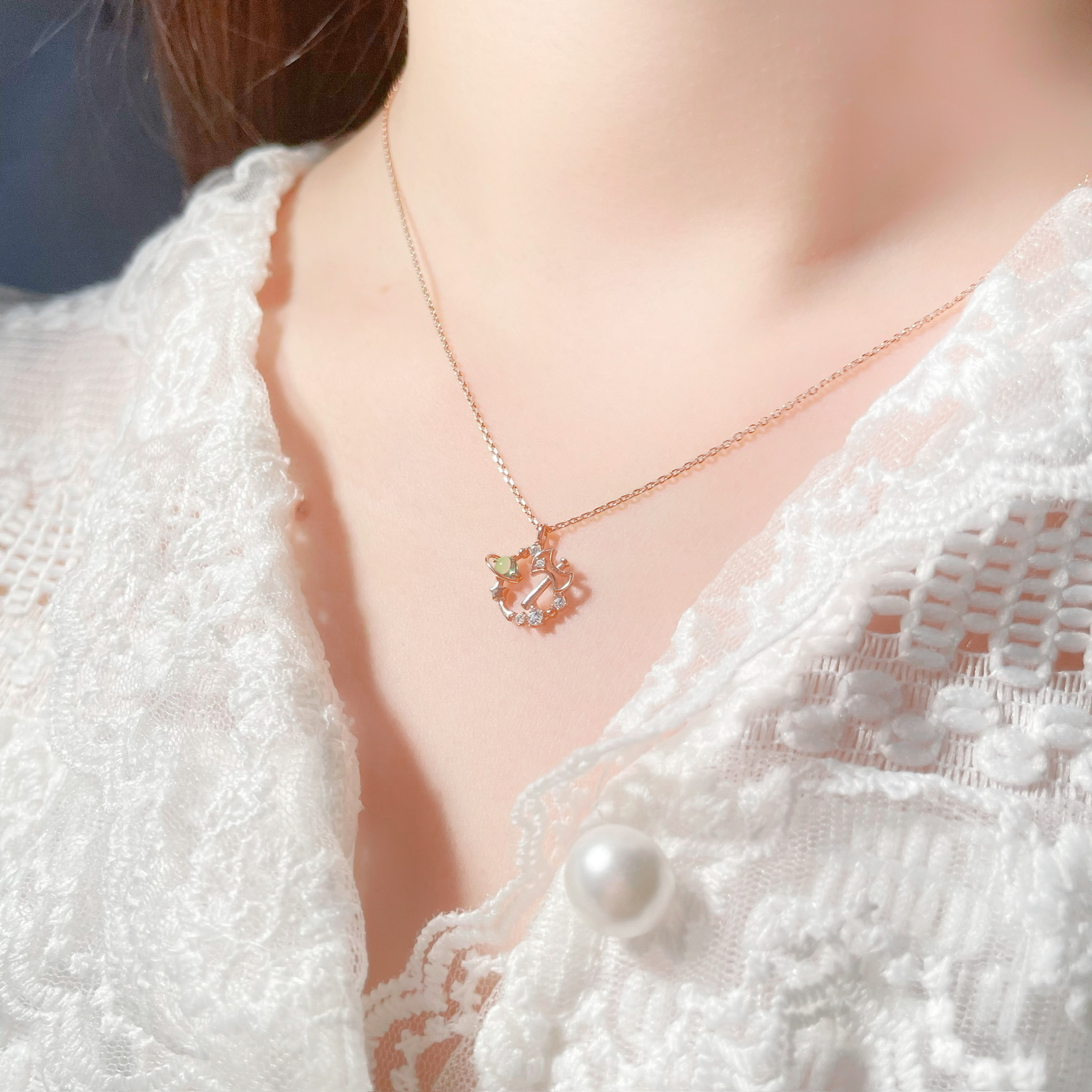 | 925 Silver・White Gold・ Rose Gold | Libra Necklace  | NE0175 |