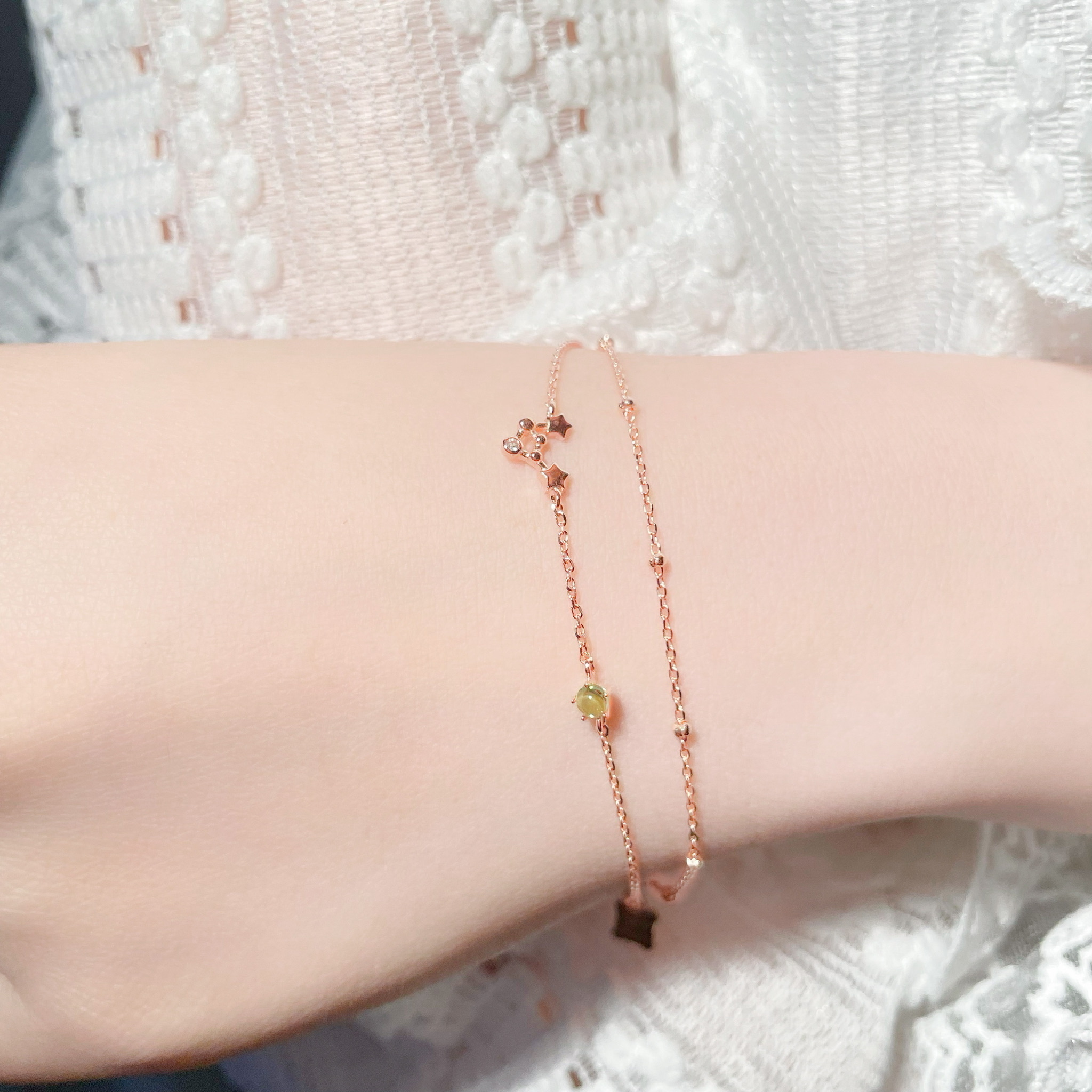 | 925 Silver・Rose Gold | Libra Double  Bracelet | BR0396 |