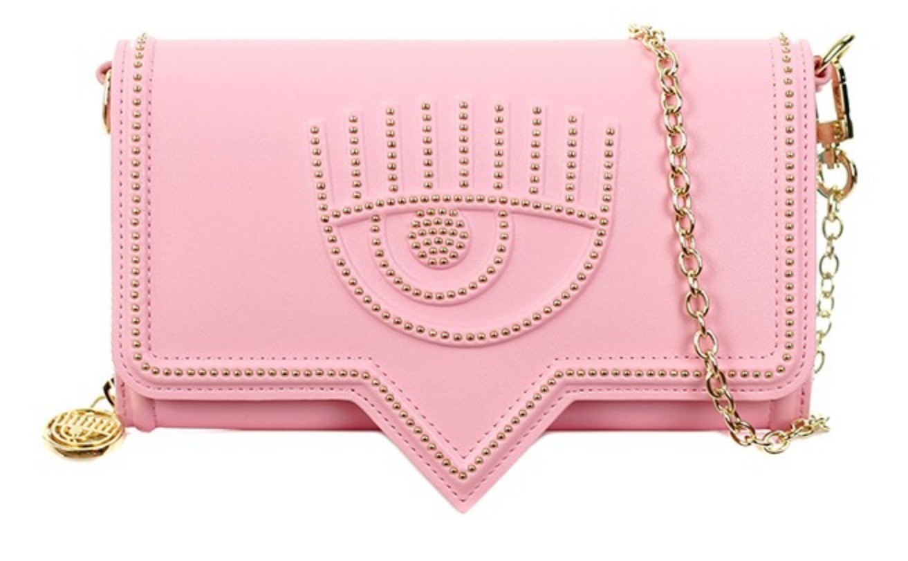[S] CHIARA FERRAGNI ZS518-PL8 EYELIKE BAGS STUDS PU,PINK/GOLD, 8052672427489 (SCF141)