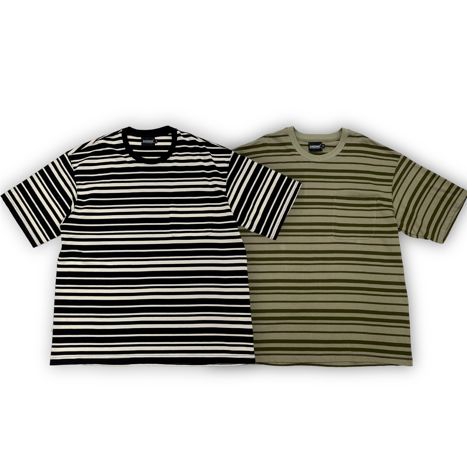 【車庫服飾】OUTDOOR 條紋寬鬆短T