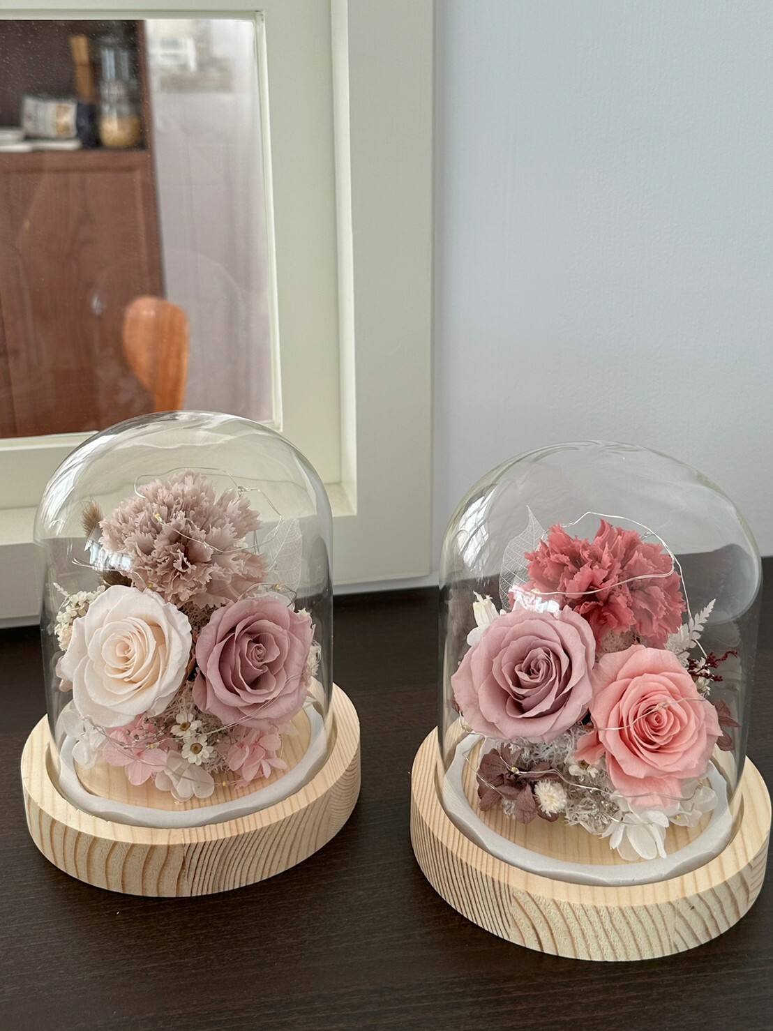 永生花夜燈 (康乃馨兩色)