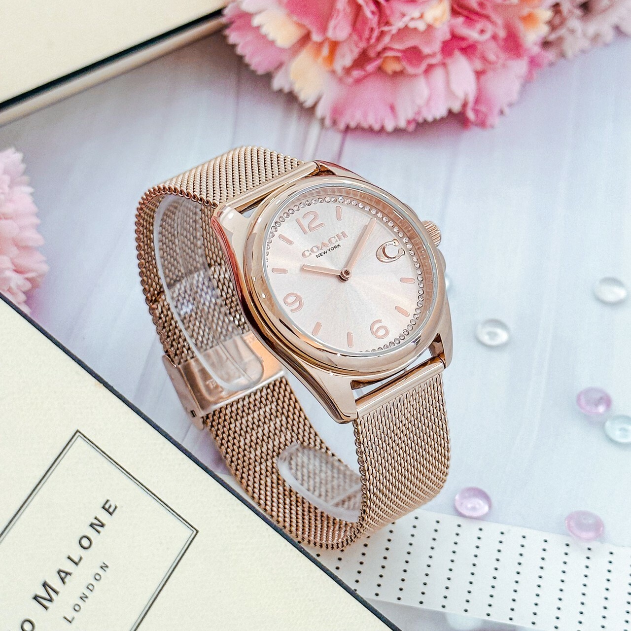 【COACH】C字晶鑽米蘭帶女錶 CO14504143 36mm 現代鐘錶