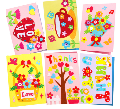 DIY教师节贺卡不织布材料包（一套6款）